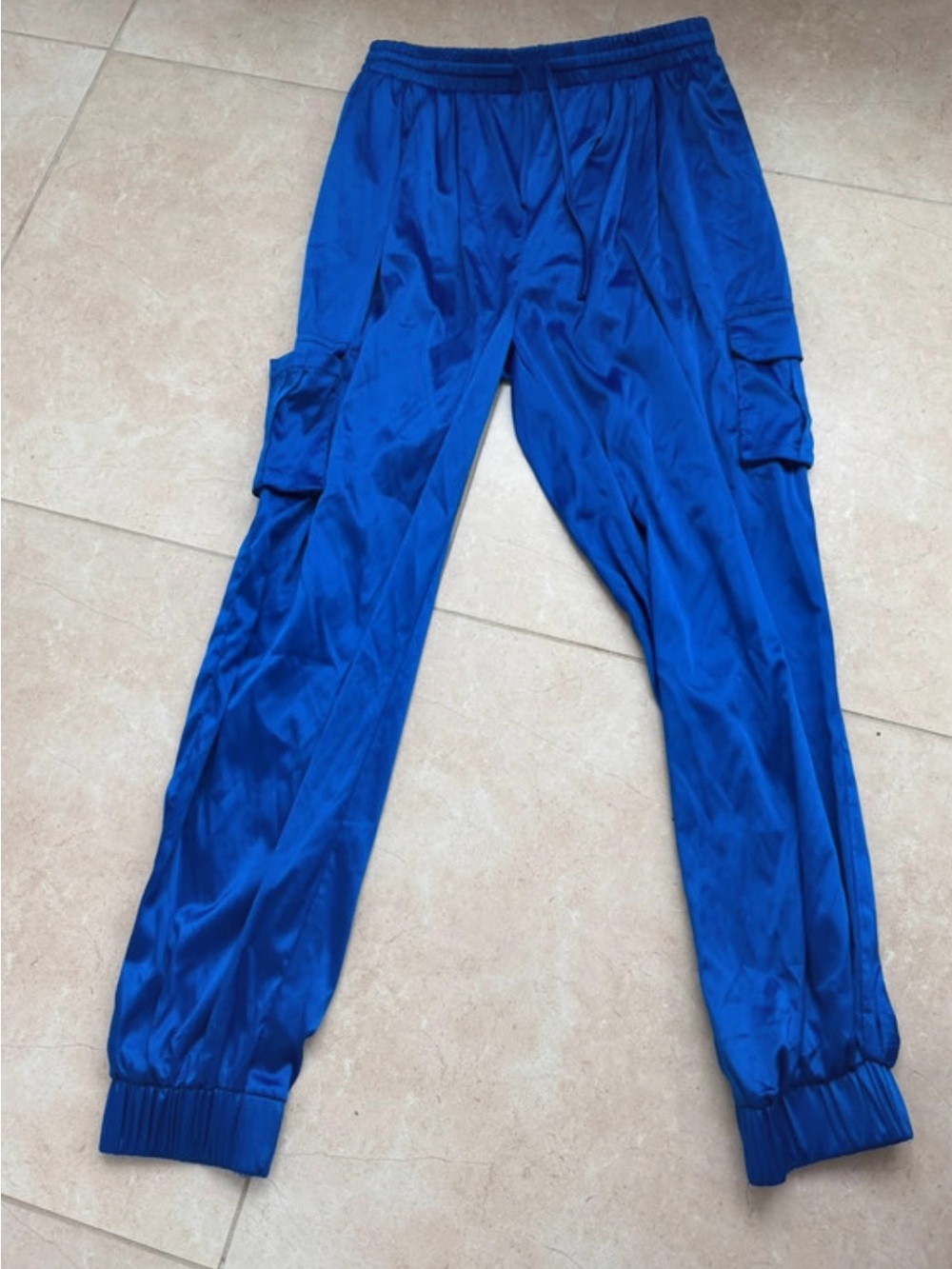 Women’s Blue Cargo Jogger Pants